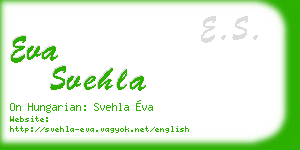eva svehla business card