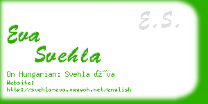 eva svehla business card